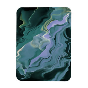 Blauwe turbulentie Acrylpour Abstracte Art Magneet