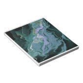 Blauwe turbulentie Acrylpour Abstracte Art Notitieblok (Schuin)