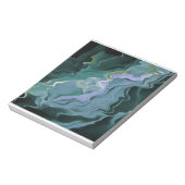 Blauwe turbulentie Acrylpour Abstracte Art Notitieblok (Linkerzijde)