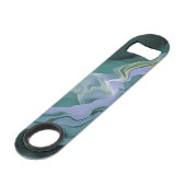 Blauwe turbulentie Acrylpour Abstracte Art Speed Flessenopener (Achterkant Gekanteld)