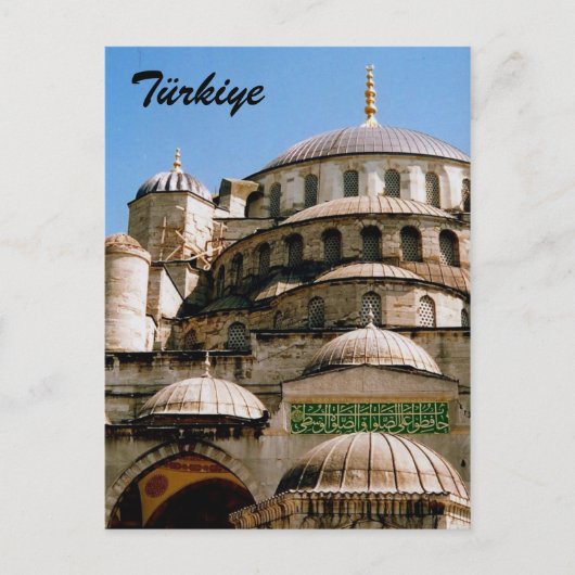 blauwe türkiye briefkaart (Voorkant)
