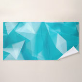 Blauwe, turkooisachtergrond met kristallen, drieho badhanddoek (Badhanddoek)