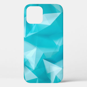 Blauwe, turkooisachtergrond met kristallen, drieho Case-Mate iPhone case