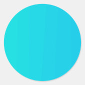 Blauwe turkooisgradiënt lege sjabloon Sticker (Voorkant)