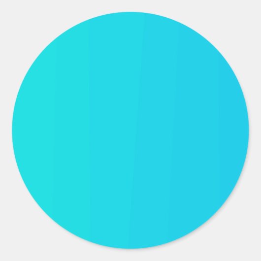 Blauwe turkooisgradiënt lege sjabloon Sticker (Voorkant)