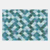 Blauwe, turquoise- en zilverzeemleeuwen inpakpapier vel (Voorkant 2)