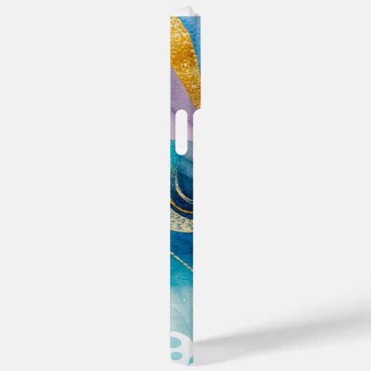 Blauwe Turquoise Gouden Octopus Case-Mate iPhone 1 Case-Mate iPhone Case (Achterkant / Rechts)