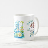 Blauwe Turquoise Groene Draak Moeder om te zijn Koffiemok (Voorkant rechts)