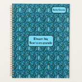 Blauwe turquoise laat droom Big Sueña en Grande ac Planner (Voorkant)