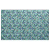 Blauwe Turquoise Monstera Bladeren & Vlinders Stof (Fat Quarter)