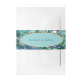 Blauwe Turquoise Monstera Bladeren & Vlinders Uitnodigingen Wikkel (Voorkant Voorbeeld)