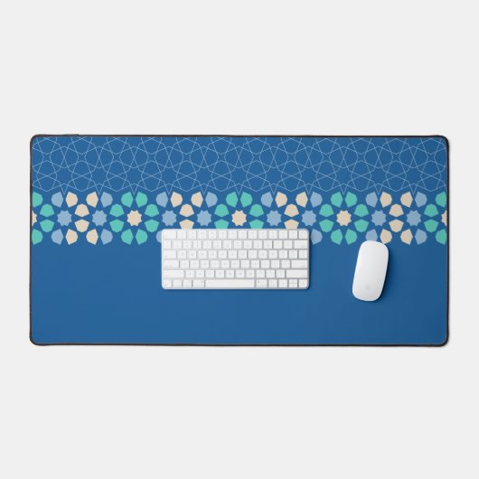 Blauwe turquoise rust bureaumat (Keyboard & Muis)