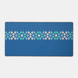 Blauwe turquoise rust bureaumat