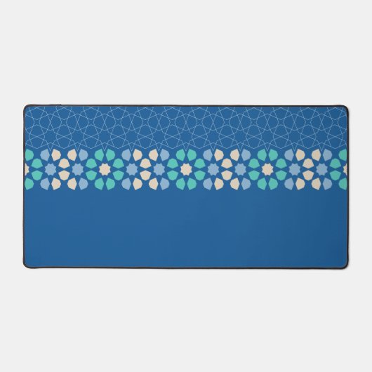 Blauwe turquoise rust bureaumat (Voorkant)