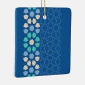 Blauwe turquoise rust keramisch ornament (Rechts)