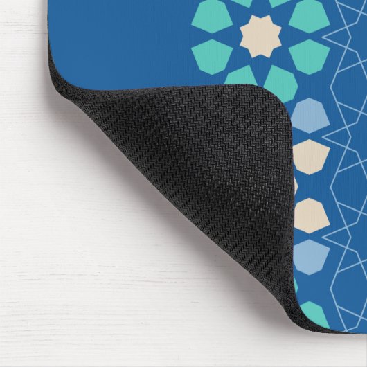 Blauwe turquoise rust muismat (Hoek)