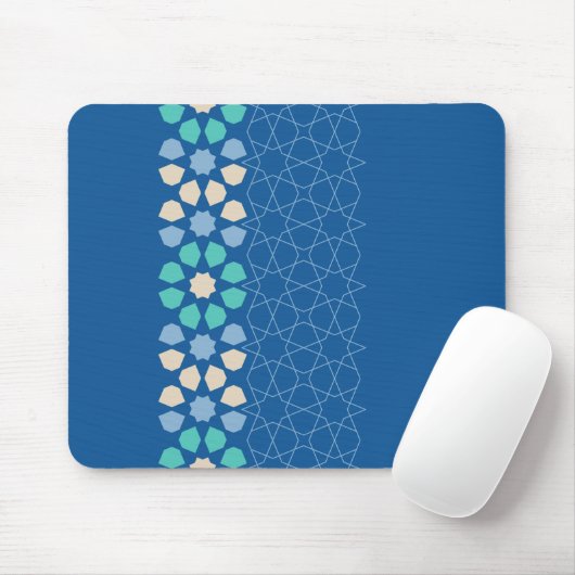 Blauwe turquoise rust muismat (Met muis)