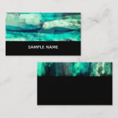 Blauwe turquoise verflijn abstract artistiek visitekaartje (Voorkant / Achterkant)