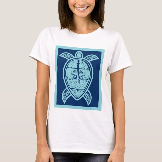 Blauwe Turtle T-shirt (Voorkant)
