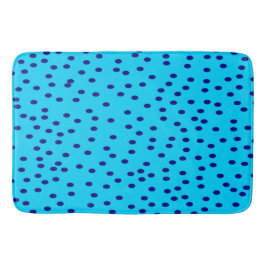 Blauwe twee getinte stippen badmat