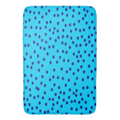 Blauwe twee getinte stippen badmat (Voorkant Verticaal)
