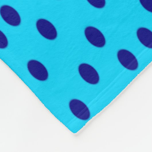 Blauwe twee getinte stippen fleece deken (Hoek)