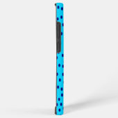 Blauwe twee getinte stippen samsung galaxy hoesje (Rechterkant)