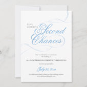 Blauwe Tweede Kans Huwelijk Uitstel Kaart (Voorkant)