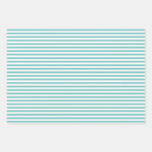 Blauwe twijgen en witte kerstpatronen inpakpapier vel (Voorkant 2)