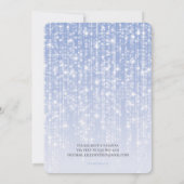 Blauwe Twinkle Licht Foil ballon 16th Birthday Kaart (Achterkant)