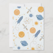 Blauwe Twins Eerste Reis Rond de Zon 1e Verjaardag Kaart (Achterkant)