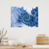 Blauwe twist poster (Keuken)