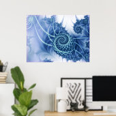 Blauwe twist poster (Thuiskantoor)