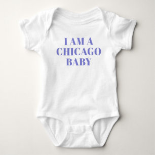 Blauwe Typografie Chicago Babykleding Romper
