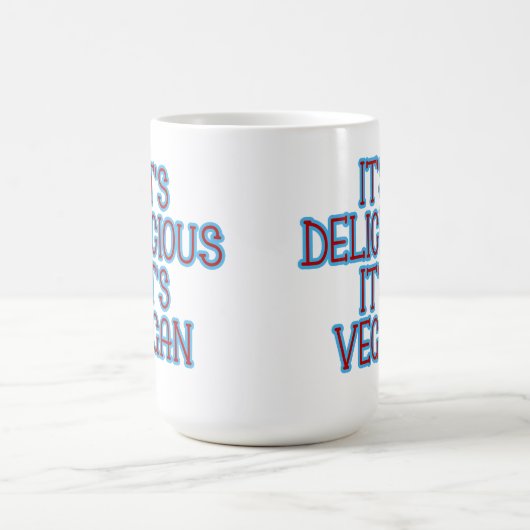 Blauwe Typografie Het is heerlijk dat het Vegan is Koffiemok (Center)