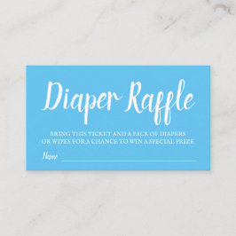 Blauwe Typografie Luier Raffle Behuizing Kaart