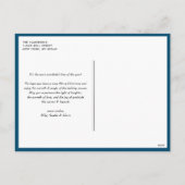 Blauwe Typografie Merry Kerstfeest Drie Foto Feestdagenkaart (Achterkant)