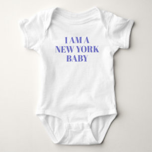 Blauwe typografie New York babykleding Romper