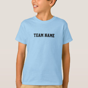 Blauwe typografie Voetbal team naam nummer aangepa T-shirt