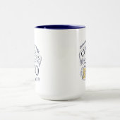 Blauwe typografiekers en -bieren elke dag van de l mok (Midden)