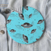 blauwe UFO-knop Ronde Button 6,0 Cm (In situ)