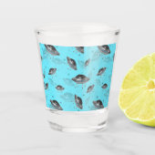 blauwe ufo shot glas (Voorkant)