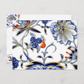 Blauwe uien  China Patroon Briefkaart (Voorkant / Achterkant)