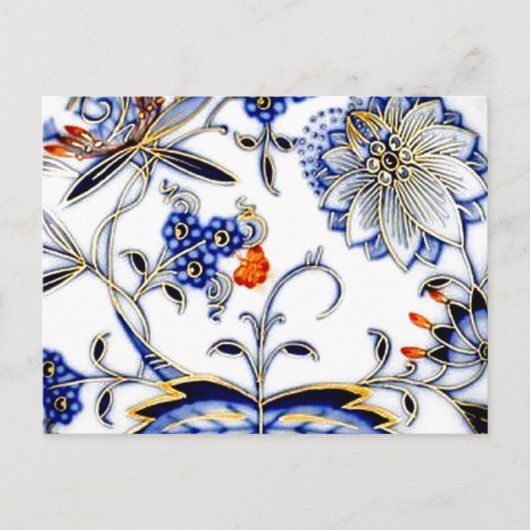 Blauwe uien  China Patroon Briefkaart (Voorkant)