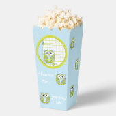 Blauwe Uil Babyfeestje Bedankdoosjes (Popped)