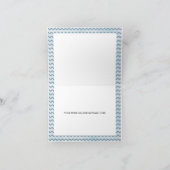 Blauwe Uil Bloemen Dank u kaart (Binnen)