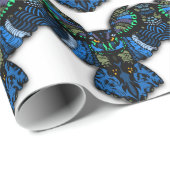 Blauwe Uil Cadeaupapier (Rol Hoek)