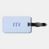 Blauwe Uil Design Persoonlijk Bagagelabel (Achterkant horizontaal)
