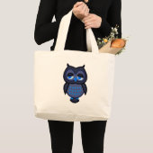 Blauwe Uil Grote Tote Bag (Voorkant (product))