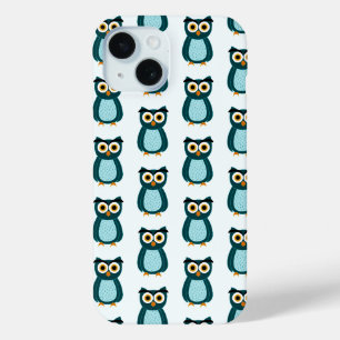 Blauwe Uil Illustratie iPhone 15 Case